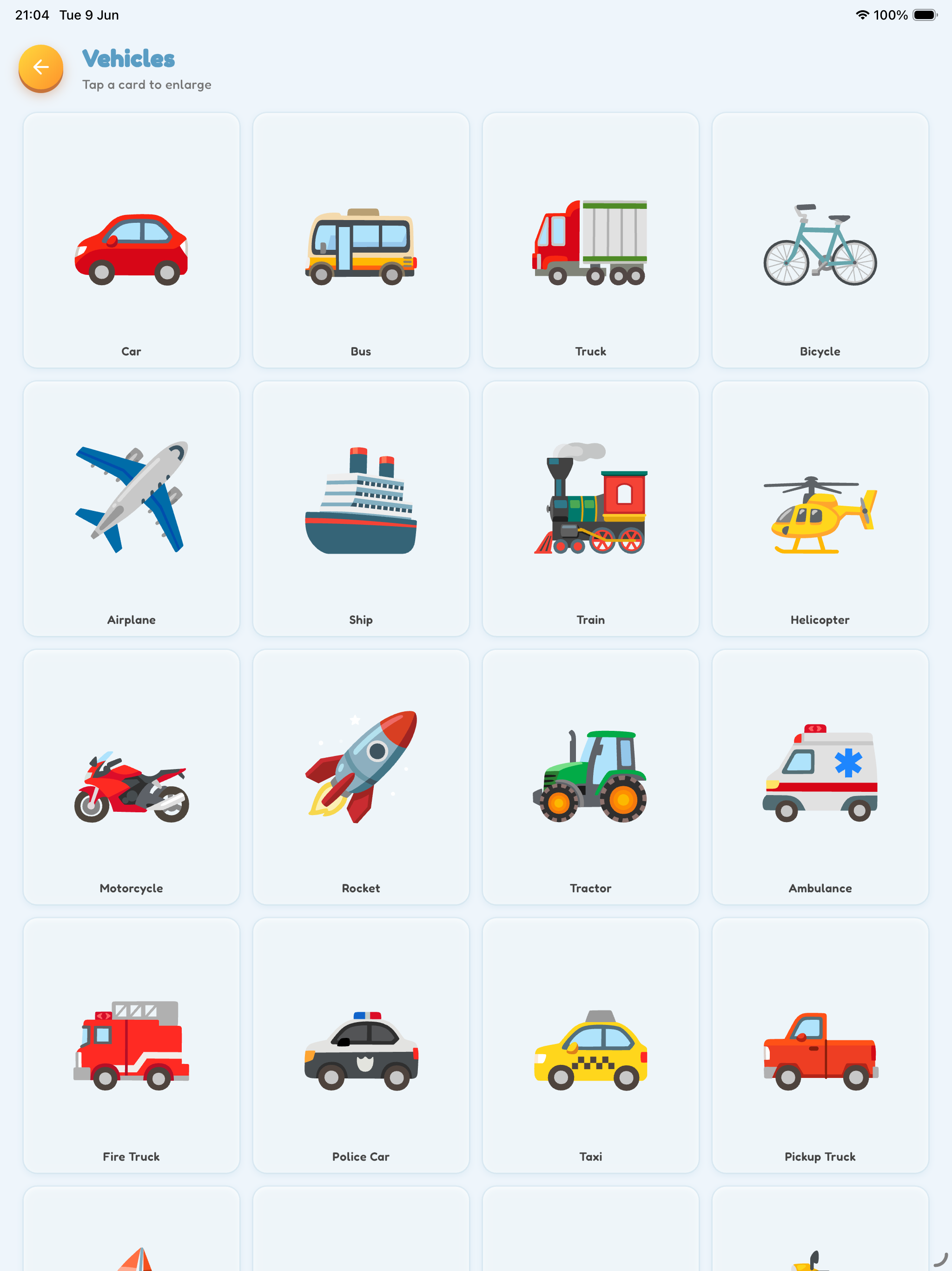 Theme card gallery — iPad