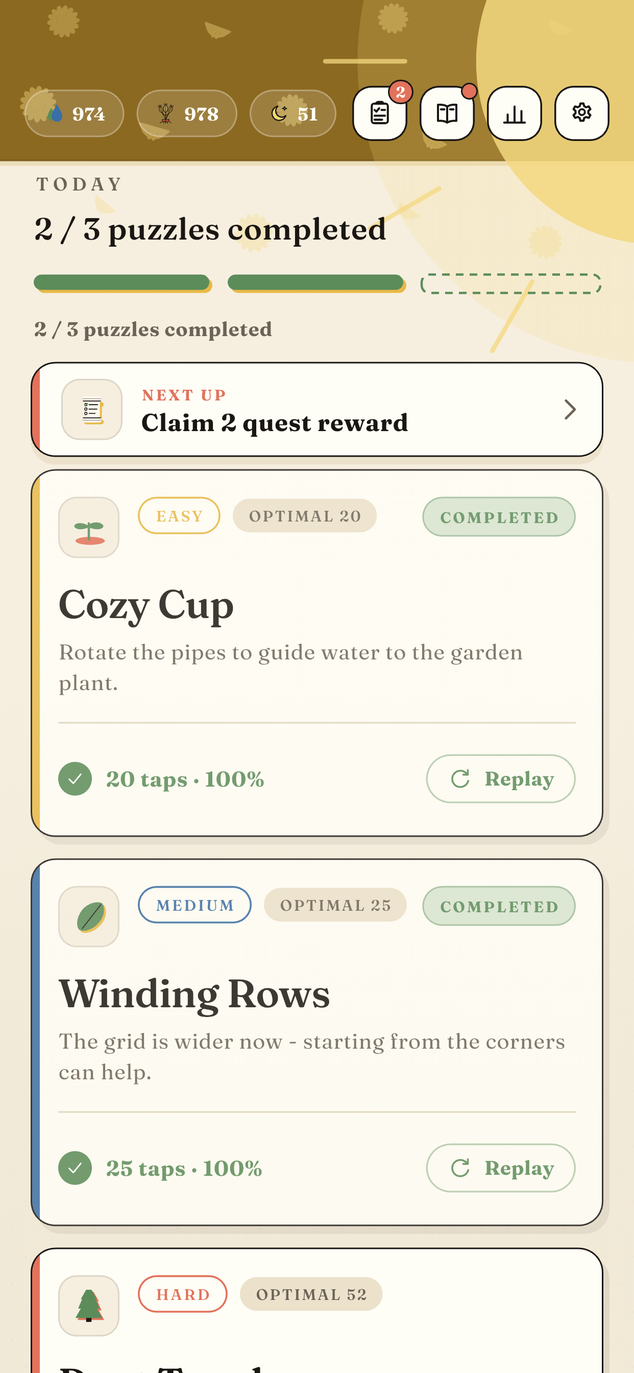 Daily puzzles