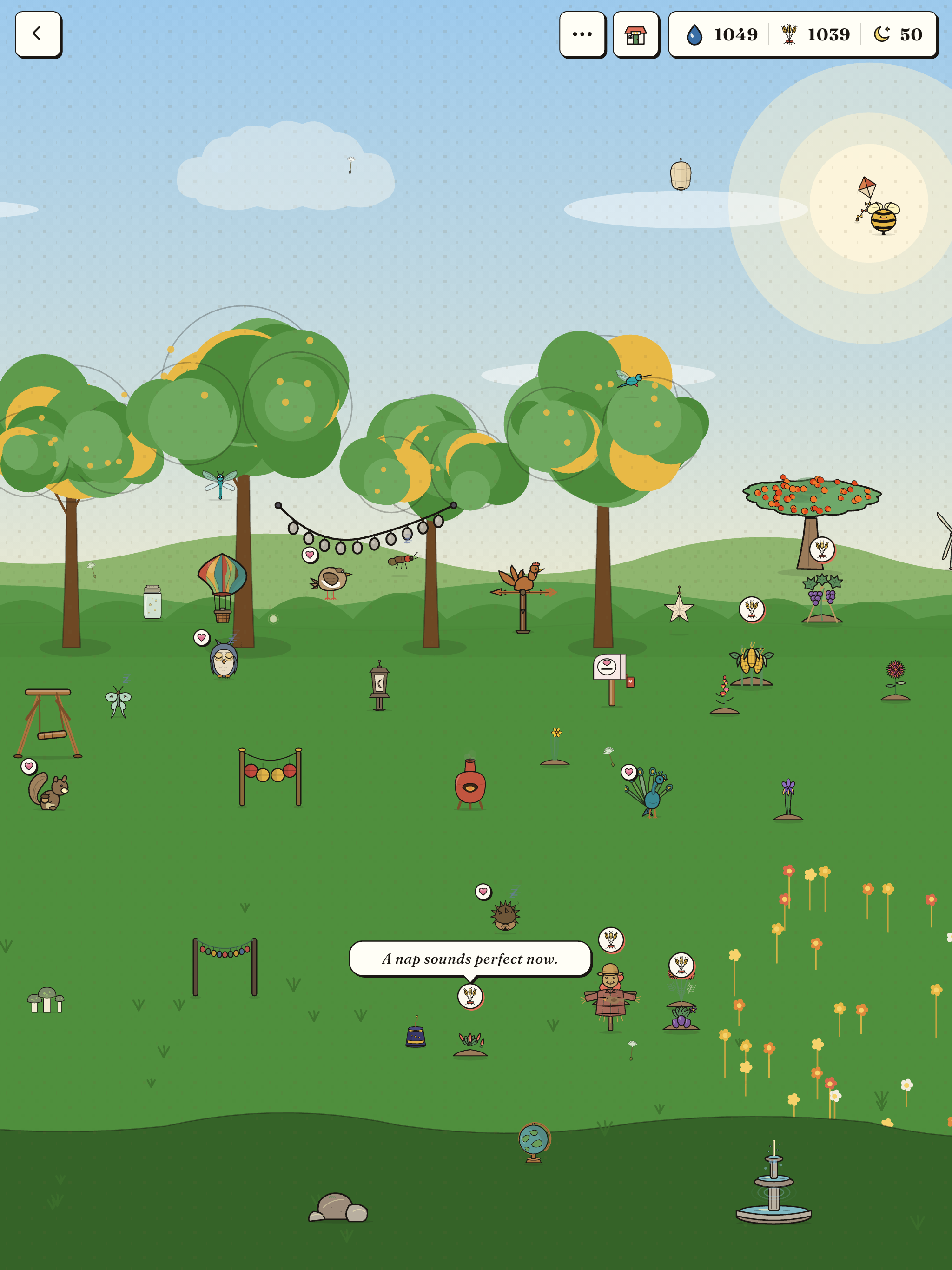 The garden on iPad